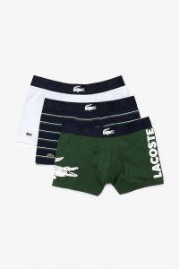 Lacoste σετ 3 εσωρούχων μπόξεράκια 
