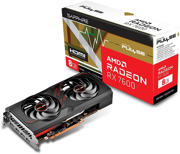Sapphire amd Radeon Rx7600 Pulse Gaming 8GB