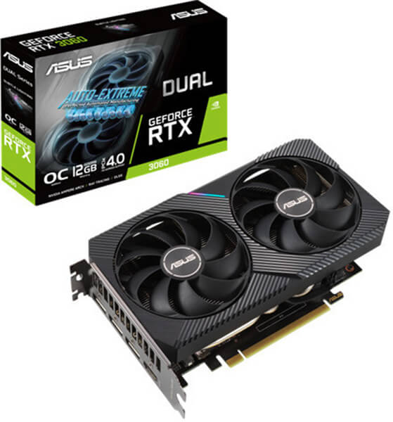 VGA ASUS DUAL OC GEFORCE RTX 3060 DUAL V2 12GB GDDR6 PCI-E RETAIL