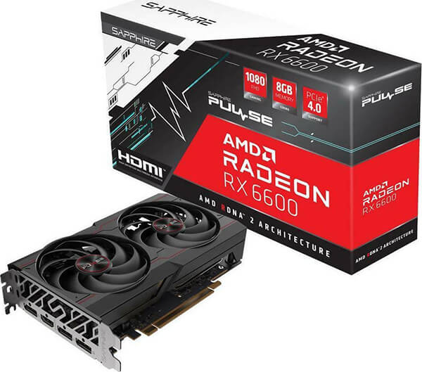 VGA SAPPHIRE AMD RADEON RX 6600 PULSE GAMING 8GB GDDR6
