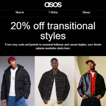 ASOS: Extra -20% σε μεταβατικά looks του φθινοπώρου