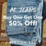 Notos: AE jeans με -50% έκπτωση στo 2o είδος