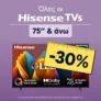 Πλαίσιο: Έκπτωση 30% σε Hisense Τηλεοράσεις 75” και άνω