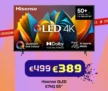 Κωτσόβολος: Τηλεόραση Hisense Qled 55” μόνο 389€