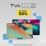 Plaisio: Επιλεγμένες TVs 83” και άνω με 50% έκπτωση